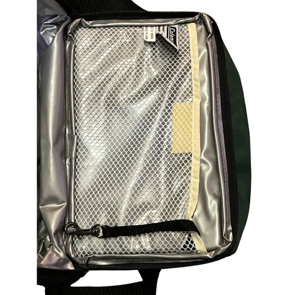 Vintage Coleman Insulated Cooler Pack Green Shoulder Lunch Bag Small - Picture 6 of 16